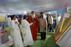 Swami Pragyanand Giri visiting Mela 1 